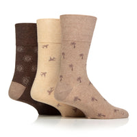 3 Pairs Mens Holiday Cotton Socks - Palm Tree