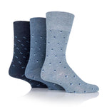 Load image into Gallery viewer, 3 Pairs Men's Cotton Socks - Suit Sock Blue
