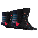 Load image into Gallery viewer, 6 Pairs Men&#39;s Cotton Socks - Astronomy
