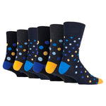 Load image into Gallery viewer, 6 Pairs Men&#39;s Colourburst Cotton Socks - Spot
