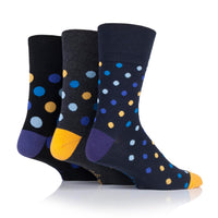 3 Pairs Men's Colourburst Cotton Socks - Spot