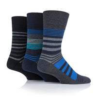 3 Pairs Men's Cotton Socks - Linear Vision