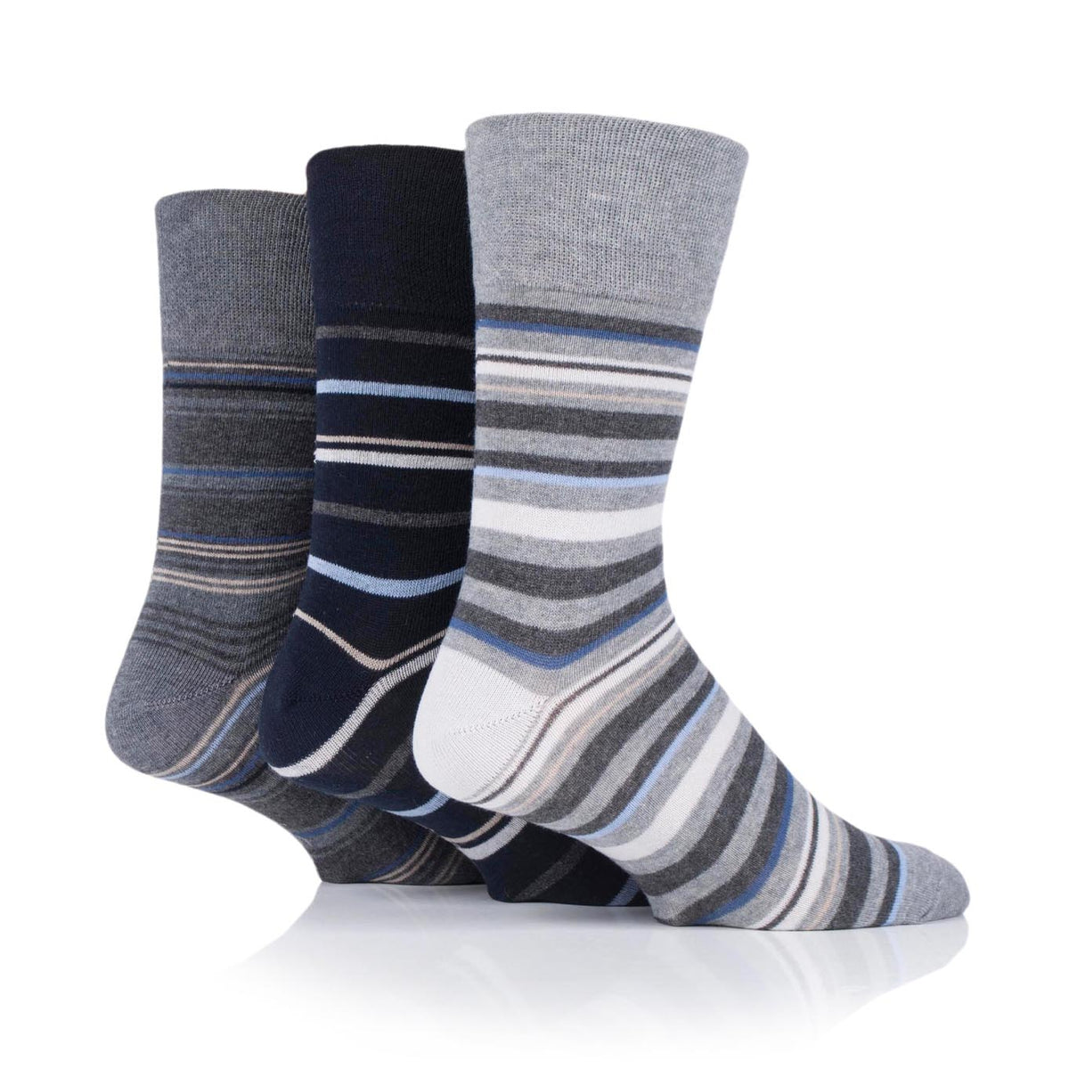 3 Pairs Men's Cotton Socks - Sea Breeze