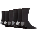 Load image into Gallery viewer, 6 Pairs Men&#39;s Apex Cotton Socks - Black
