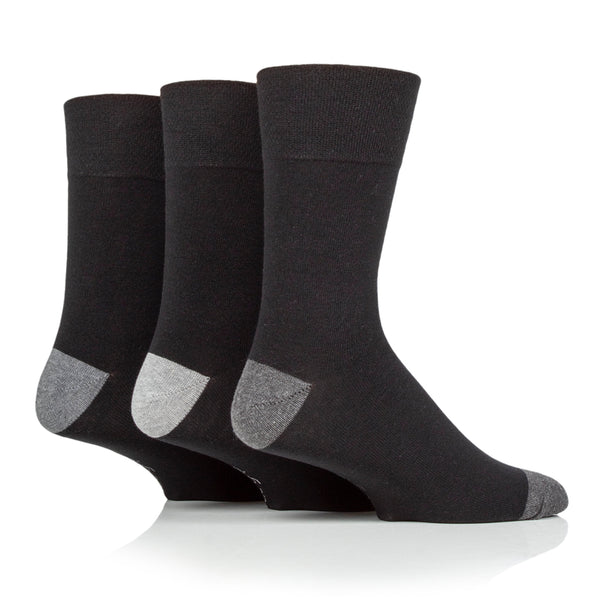 3 Pairs Men's Apex Cotton Socks - Black