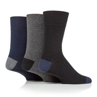 3 Pairs Men's Apex Cotton Socks - Black Mix