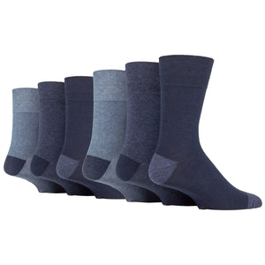 6 Pairs Men's Apex Cotton Socks - Navy