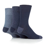 Load image into Gallery viewer, 3 Pairs Men's Apex Cotton Socks - Navy
