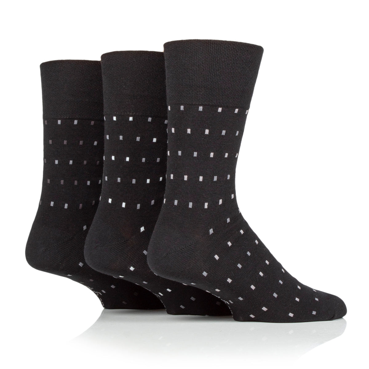 3 Pairs Men's Concerto Cotton Socks - Black