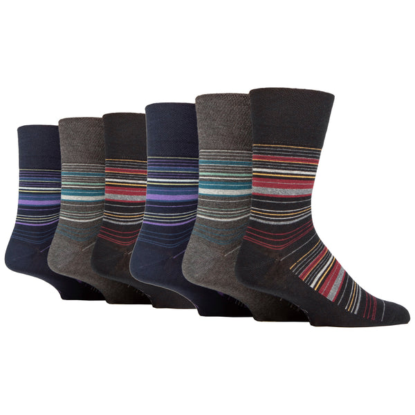 6 Pairs Men's Cotton Socks - Homestead Stripe