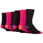 Load image into Gallery viewer, 6 Pairs Men&#39;s Colourburst Cotton Socks - Crazy Contrast
