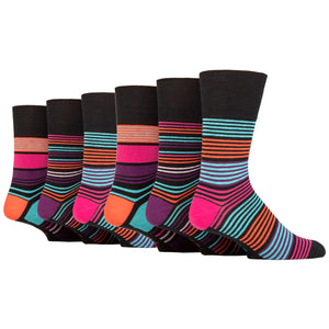 6 Pairs Men's Colourburst Cotton Socks - Vibrant Vision