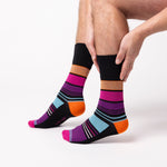 Load image into Gallery viewer, 3 Pairs Men's Colourburst Cotton Socks - Vibrant Vision

