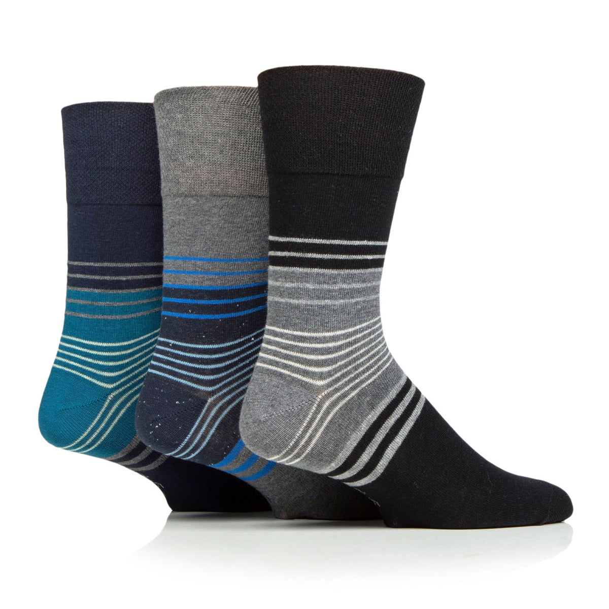 3 Pairs Men's Cotton Socks - Modern Flash