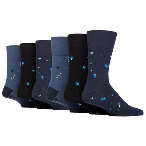 6 Pairs Men's Cotton Socks - Cosmic Pulse