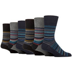 Load image into Gallery viewer, 6 Pairs Men&#39;s Cotton Socks - Micro Stripes
