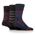 Load image into Gallery viewer, 3 Pairs Men's Cotton Socks - Regal Stripe
