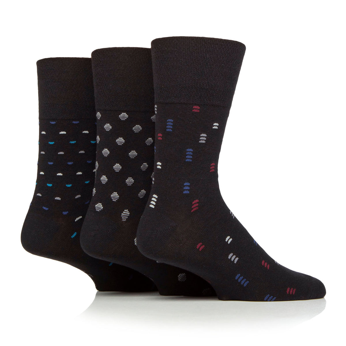 3 Pairs Men's Cotton Socks - Micro Arc