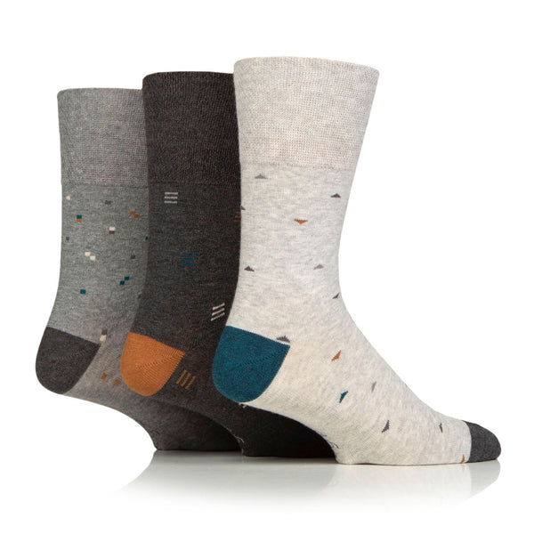 3 Pairs Men's Cotton Socks - Geometric Myriad