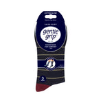 Load image into Gallery viewer, 3 Pairs Men's Cotton Socks - Simplicity Stripe Burgundy Mix
