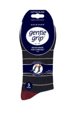 Load image into Gallery viewer, 6 Pairs Men&#39;s Simplicity Stripe Cotton Socks - Burgundy/Navy/Khaki Mix
