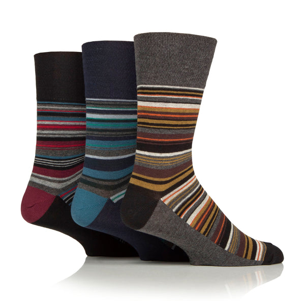 3 Pairs Men's Cotton Socks - Dimension Stripe