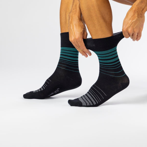 3 Pairs Men's Cotton Socks - Gradient Stripe