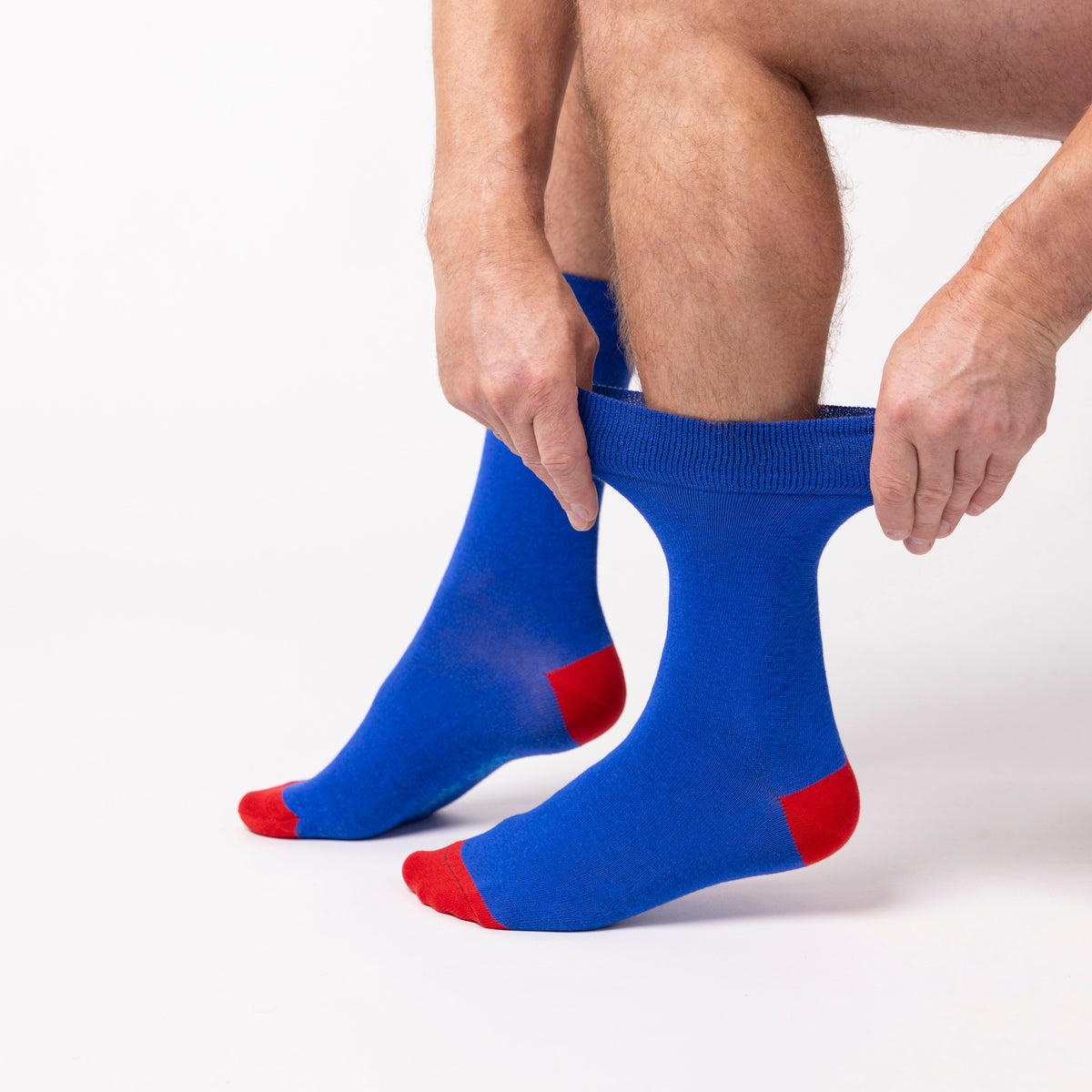 3 Pairs Men's Colourburst Cotton Socks - Royal