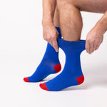 Load image into Gallery viewer, 3 Pairs Men's Colourburst Cotton Socks - Royal
