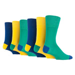 Load image into Gallery viewer, 6 Pairs Men&#39;s Colourburst Cotton Socks - Leisure
