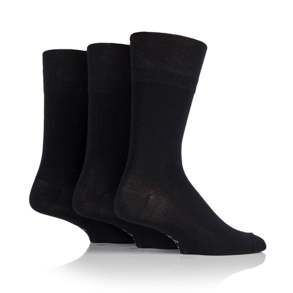 3 Pairs Men's Bamboo Socks - Black