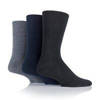 3 Pairs Men's Bamboo Socks - Black/Charcoal/Navy
