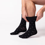 Load image into Gallery viewer, 3 Pairs Men's Bamboo Socks - Black Suit Mono
