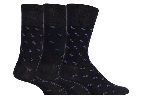 3 Pairs Men's Cotton Socks - Suit Black