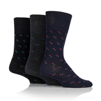3 Pairs Men's Bamboo Socks - Suit Black/Navy/Charcoal