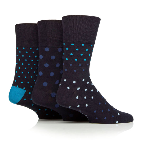 3 Pairs Men's Bamboo Socks - Navy Eclipse