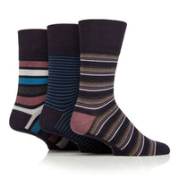 3 Pairs Men's Bamboo Socks - Mirage Stripe