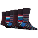 Load image into Gallery viewer, 6 Pairs Men&#39;s Bamboo Socks - Sailor Stripe
