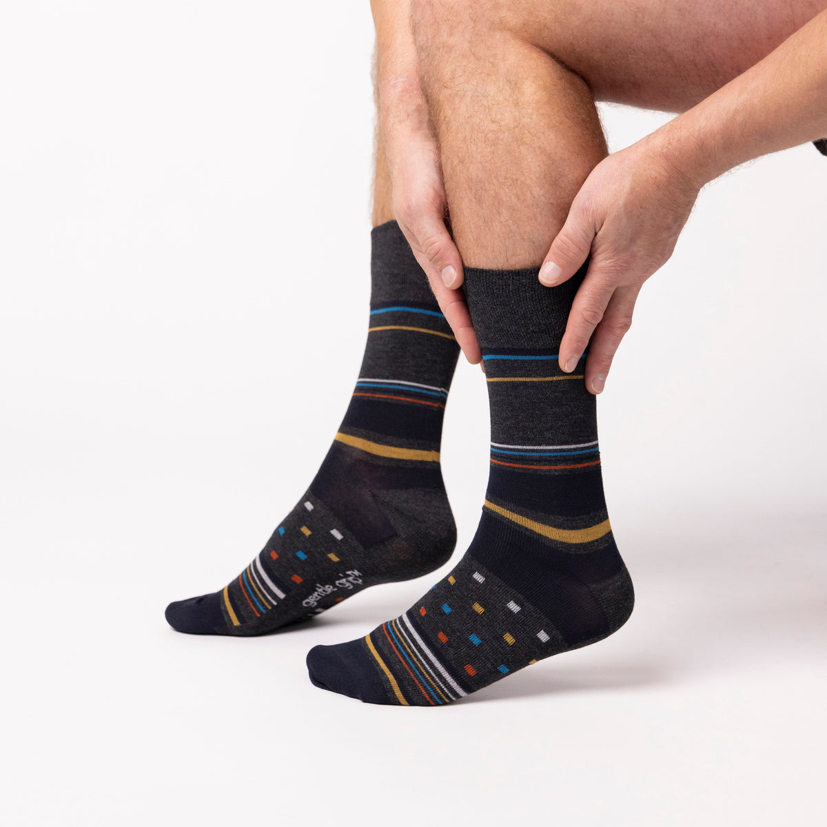 3 Pairs Men's Bamboo Socks - Mustard Metropolis