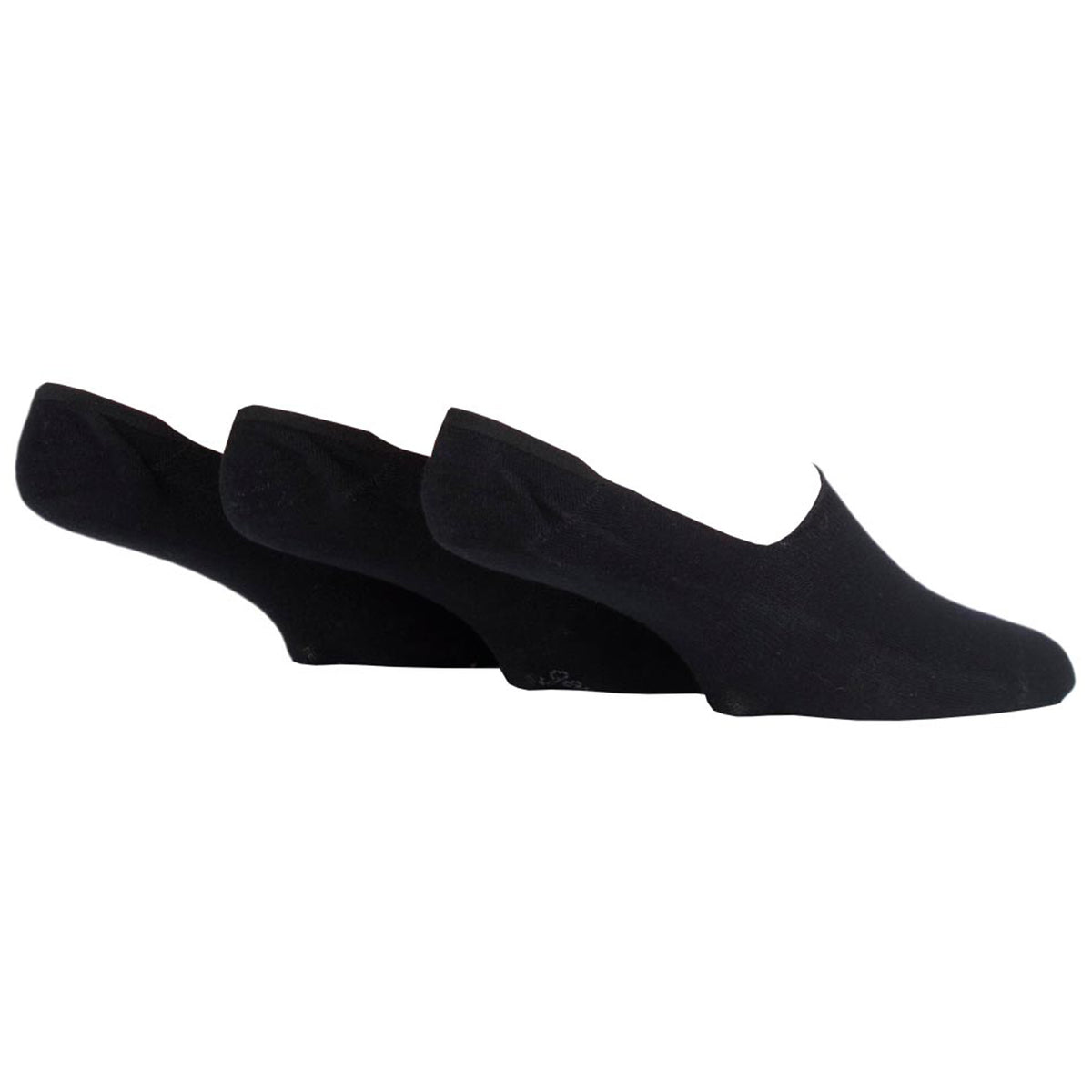 3 Pairs Men's Invisible Socks - Black
