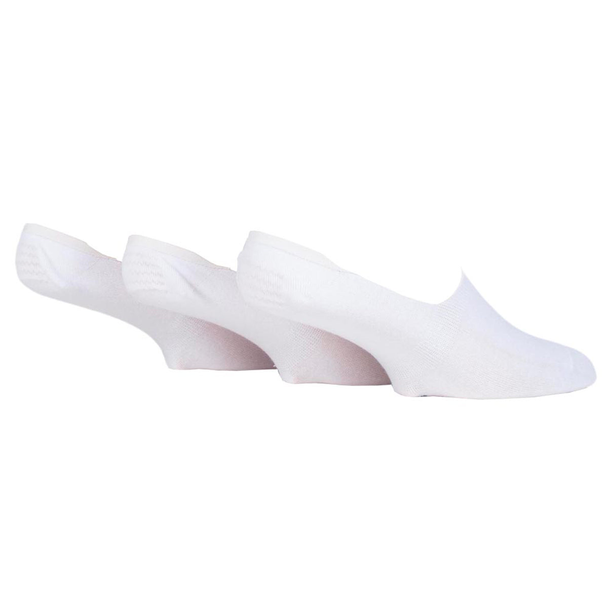 3 Pairs Men's Invisible Socks - White
