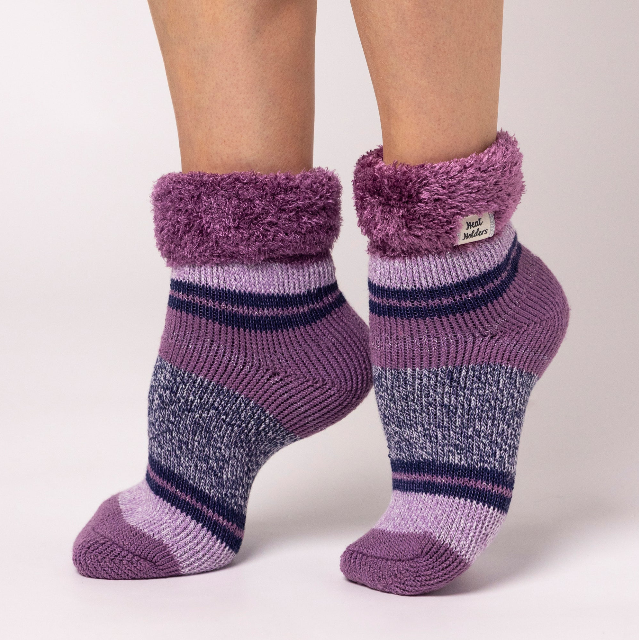 Ladies Original Sleep Socks with Turnover Top - Muted Mulberry