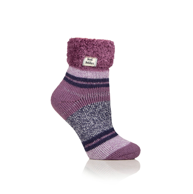 Ladies Original Sleep Socks with Turnover Top - Muted Mulberry