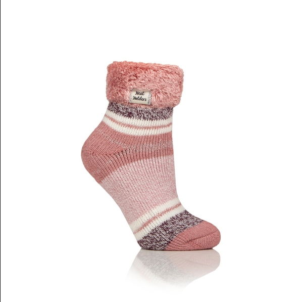 Ladies Original Sleep Socks with Turnover Top - Muted Coral