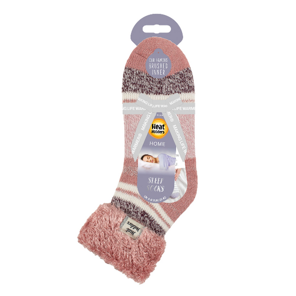 Ladies Original Sleep Socks with Turnover Top - Muted Coral