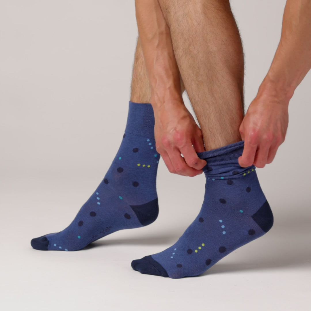 6 Pairs Men's Cotton Socks - Cosmic Pulse