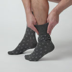Load and play video in Gallery viewer, 3 Pairs Men's Twilight Cotton Socks - Black/Navy/Charcoal
