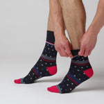 Load and play video in Gallery viewer, 6 Pairs Men&#39;s Bamboo Socks - Chilli Pepper
