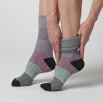 Load and play video in Gallery viewer, 3 Pairs Ladies Cotton Socks - Mixed Black Stripe
