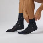 Load and play video in Gallery viewer, 3 Pairs Men's Cotton Socks - Denim Polka Dots
